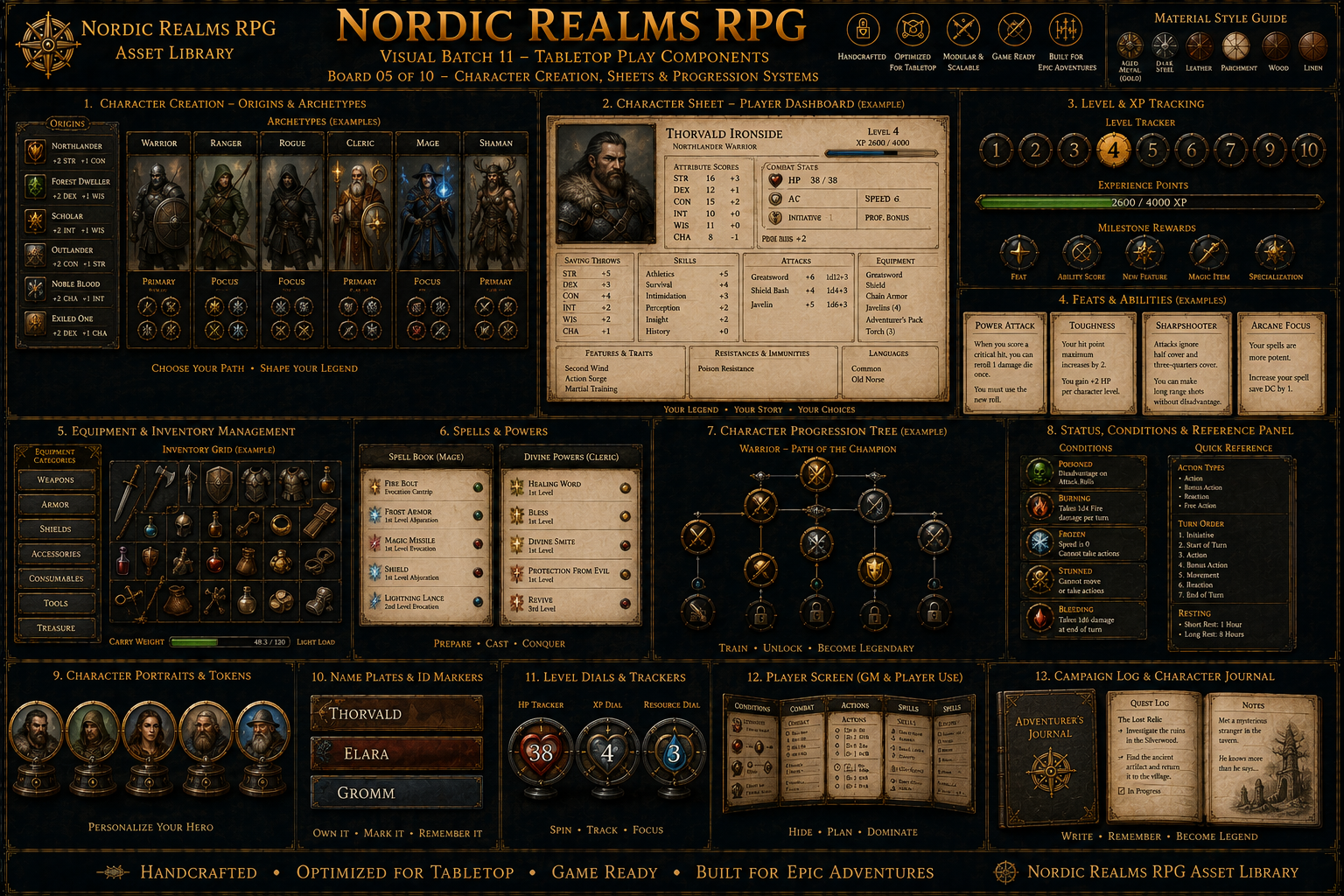 Nordic Realms approved character creation reference